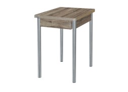 Стол обеденный "Глайдер" 70*50/100 дуб веллингтон/ножки металлик, ф-ка Система Мебели