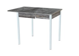 Стол обеденный "Глайдер" 70*50/100 сосна пасадена/ножки белые, ф-ка Система Мебели