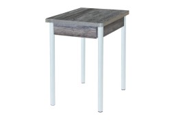 Стол обеденный "Глайдер" 70*50/100 сосна пасадена/ножки белые, ф-ка Система Мебели