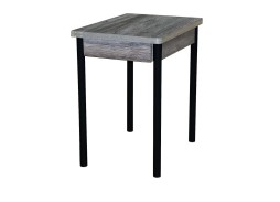 Стол обеденный "Глайдер" 70*50/100 сосна пасадена/ножки чёрные, ф-ка Система Мебели