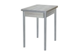 Стол обеденный "Глайдер" 70*50/100 ясень светлый/ножки металлик, ф-ка Система Мебели