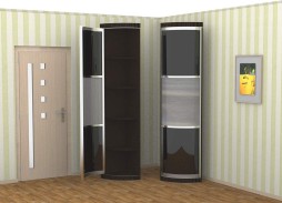 "Радион" шкаф купе с радиусным распашным угловым элементом