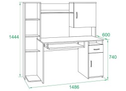 Компьютерный стол КСТ-11.1 ф-ка Сокол 14 570 Р. в Вира Мебель Компьютерный стол КСТ-11.1 ф-ка Сокол
