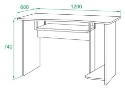 Стол компьютерный КСТ-04 (цвет Венге) ф-ка Сокол 