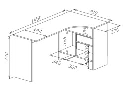 Письменный стол СПМ-02 ф-ка Сокол 8 390 Р. в Вира Мебель Письменный стол СПМ-02 ф-ка Сокол