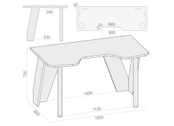 Компьютерный игровой стол КСТ-116 ф-ка Сокол 11 950 Р. в Вира Мебель Компьютерный игровой стол КСТ-116 ф-ка Сокол