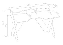 Компьютерный игровой стол КСТ-118 ф-ка Сокол 10 820 Р. в Вира Мебель Компьютерный игровой стол КСТ-118 ф-ка Сокол
