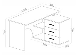 Компьютерный стол КСТ-09 угловой ф-ка Сокол 13 710 Р. в Вира Мебель Компьютерный стол КСТ-09 угловой ф-ка Сокол