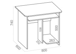 Компьютерный стол КСТ-21.1 ф-ка Сокол 4 530 Р. в Вира Мебель Компьютерный стол КСТ-21.1 ф-ка Сокол