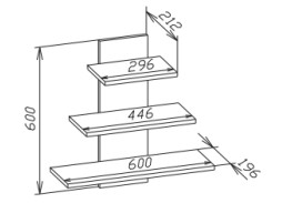 Полка настенная ПК-8 ф-ка Сокол 1 420 Р. в Вира Мебель Полка настенная ПК-8 ф-ка Сокол