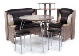 "Лотос" кухонный уголок шимо тёмный, ф-ка Бител 22 176 Р. в Вира Мебель "Лотос" кухонный уголок шимо тёмный, ф-ка Бител