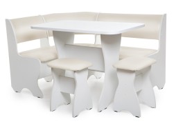 "Тюльпан" кухонный уголок белый, ф-ка Бител 15 840 Р. в Вира Мебель "Тюльпан" кухонный уголок белый, ф-ка Бител