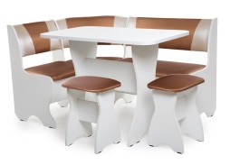 "Тюльпан" кухонный уголок белый, ф-ка Бител 15 840 Р. в Вира Мебель "Тюльпан" кухонный уголок белый, ф-ка Бител