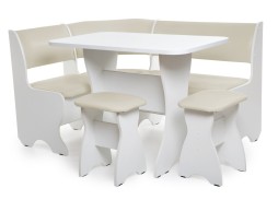 "Тюльпан" кухонный уголок белый, ф-ка Бител 15 840 Р. в Вира Мебель "Тюльпан" кухонный уголок белый, ф-ка Бител