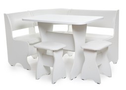 "Тюльпан" кухонный уголок белый, ф-ка Бител 15 840 Р. в Вира Мебель "Тюльпан" кухонный уголок белый, ф-ка Бител