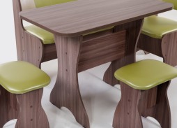 "Тюльпан" кухонный уголок шимо тёмный, ф-ка Бител 15 840 Р. в Вира Мебель "Тюльпан" кухонный уголок шимо тёмный, ф-ка Бител