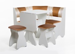 "Тюльпан-мини" кухонный уголок белый, ф-ка Бител 13 580 Р. в Вира Мебель "Тюльпан-мини" кухонный уголок белый, ф-ка Бител