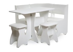 "Тюльпан-мини" кухонный уголок белый, ф-ка Бител 13 580 Р. в Вира Мебель "Тюльпан-мини" кухонный уголок белый, ф-ка Бител