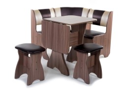 "Тюльпан-мини" кухонный уголок шимо тёмный, ф-ка Бител 13 580 Р. в Вира Мебель "Тюльпан-мини" кухонный уголок шимо тёмный, ф-ка Бител