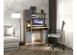 Компьютерный стол СК-7 дуб крафт/графит (ф-ка Бител)