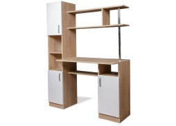 Компьютерный стол СК-7 дуб сонома/белый глянец, ф-ка Бител