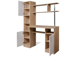 Компьютерный стол СК-7 дуб сонома/белый глянец, ф-ка Бител