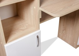 Компьютерный стол СК-7 дуб сонома/белый глянец, ф-ка Бител