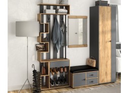 "Мини-Лайт" комплект 3, прихожая дуб крафт/графит, ф-ка Бител