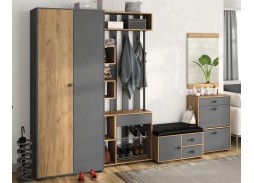 "Мини-Лайт" комплект 4, прихожая дуб крафт/графит, ф-ка Бител