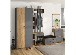 "Мини-Лайт" комплект 4, прихожая дуб крафт/графит, ф-ка Бител