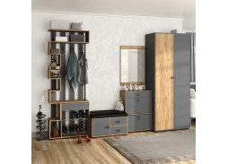 "Мини-Лайт" комплект 4, прихожая дуб крафт/графит, ф-ка Бител