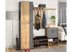 "Мини-Лайт" комплект 6, прихожая дуб крафт/графит, ф-ка Бител