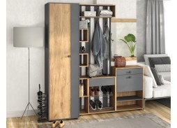 "Мини-Лайт" комплект 7, прихожая дуб крафт/графит, ф-ка Бител