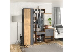 "Мини-Лайт" комплект 7, прихожая дуб крафт/графит, ф-ка Бител