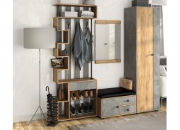 "Мини-Лайт" комплект 3, прихожая дуб крафт/бетон ателье, ф-ка Бител