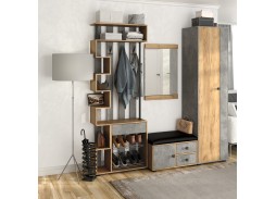 "Мини-Лайт" комплект 3, прихожая дуб крафт/бетон ателье, ф-ка Бител