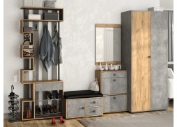 "Мини-Лайт" комплект 4, прихожая дуб крафт/бетон ателье, ф-ка Бител