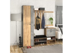 "Мини-Лайт" комплект 6, прихожая дуб крафт/бетон ателье, ф-ка Бител