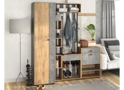 "Мини-Лайт" комплект 7, прихожая дуб крафт/бетон ателье, ф-ка Бител