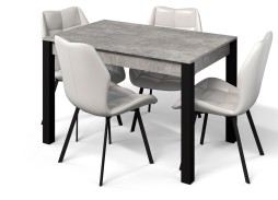 Стол "Милан" бетон ателье/чёрные ножки, Бител