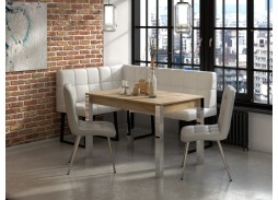 Стол "Милан 1" дуб крафт золотой/ножки хром, Бител