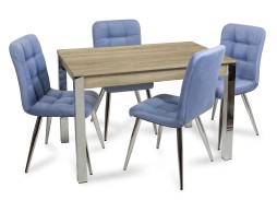 Стол "Милан 1" дуб сонома/ножки хром, Бител