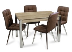 Стол "Милан 1" дуб сонома/ножки хром, Бител