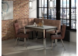 "Милан 3" раздвижнойс тол бетон ателье/ножки хром, Бител