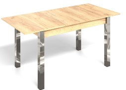 "Милан 3" раздвижной стол дуб крафт/ножки хром, Бител