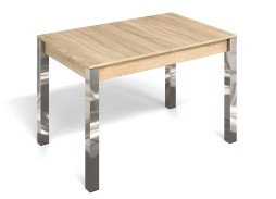 "Милан 3" раздвижной стол дуб сонома/ножки хром, Бител