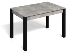 "Милан 3" раздвижной стол бетон ателье/чёрные ножки, Бител