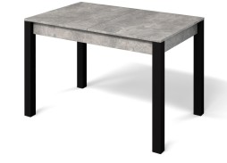 "Милан 3" раздвижной стол бетон ателье/чёрные ножки, Бител