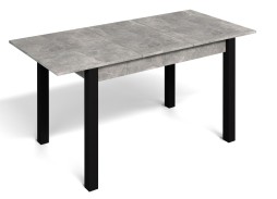 "Милан 3" раздвижной стол бетон ателье/чёрные ножки, Бител