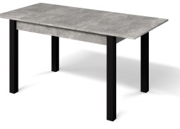 "Милан 3" раздвижной стол бетон ателье/чёрные ножки, Бител